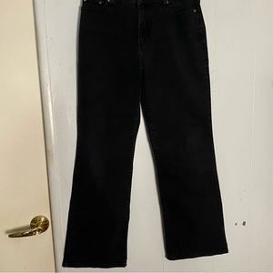 LEVI STRAUSS 512 Perfectly Shaping Boot Cut Black Denim Jeans Size 16 Red Tag